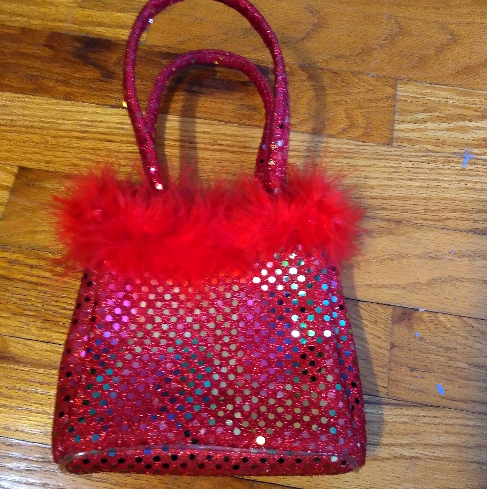 Condura red glitter purse